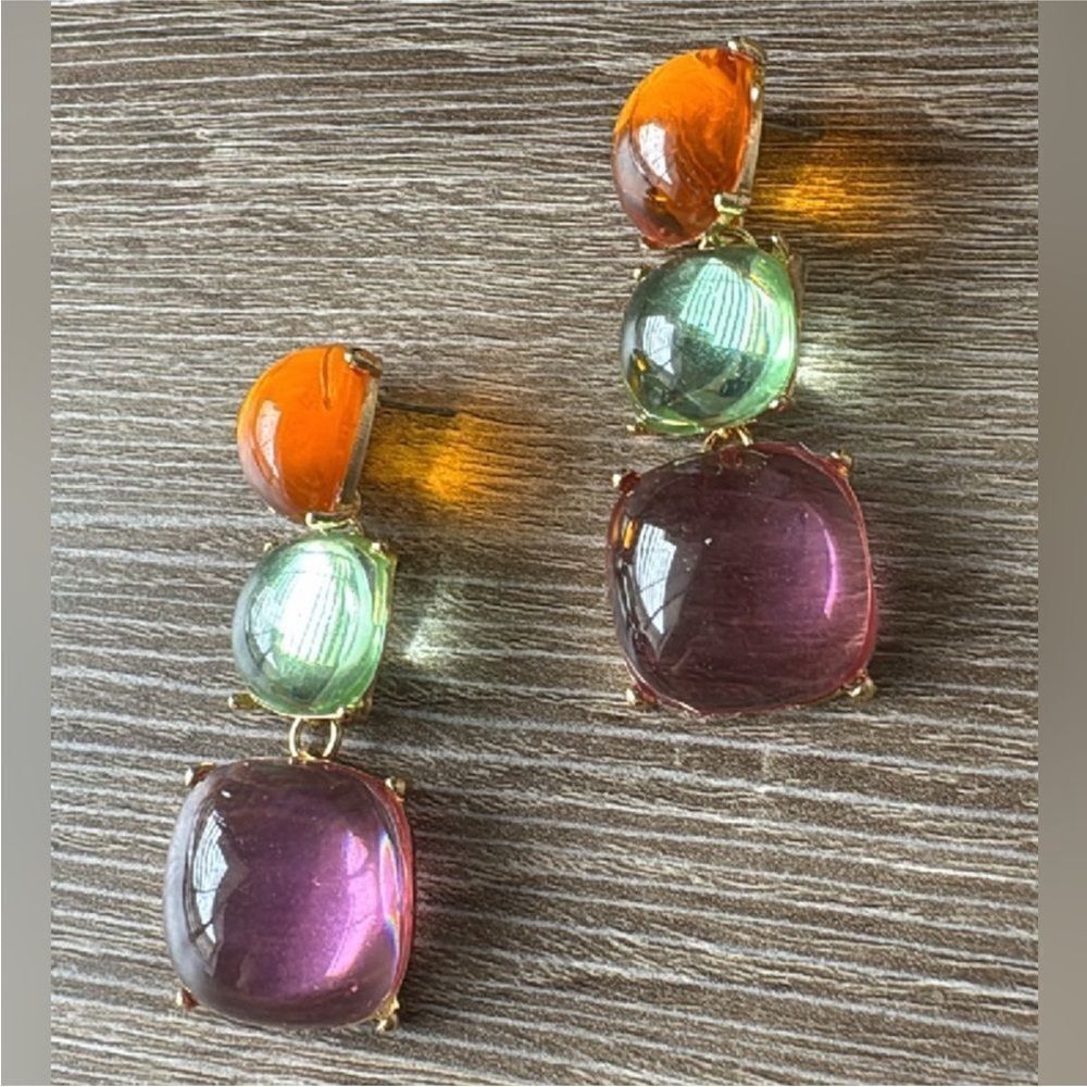 Multicolor earrings N441 - Picture 3 of 3